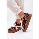 Boto Womens Platform Sneakers Leopard Brown Totter | Shoptok.si