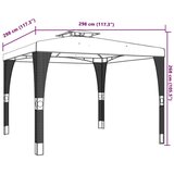  Sjenica s dvostrukim krovom krem 2 98 x 2 98 čelična | shoptok.hr