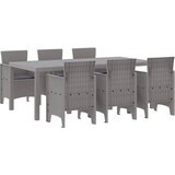 Vrtni set za objed 7 pcs Svijetlo siva Polipropilen | shoptok.hr