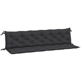 vidaXL Blazina za vrtno klop 2 kosa črna 200x50x7cm oxford tkanina, (21414674) | Shoptok.si