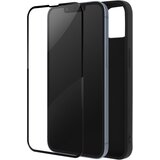 AVIZAR iPhone 14 s popolno zašcito, mat crno silikonsko ohišje, kaljeno steklo 9H, crn obris, (20715109) Cene