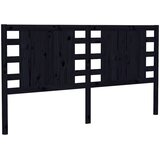  Uzglavlje crno 146 x 4 x 100 cm od masivne borovine | shoptok.hr