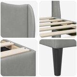 Krevetna konstrukcija Svjetlosiva 100 x 200 cm Baršun | shoptok.hr