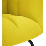  Gugalni stol s podnožnikom Svetlo rumena tkanina, (21814828) | Shoptok.si