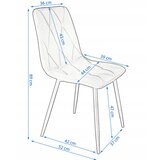 Jumi Stol PIADO oblazinjen v gorčični žamet, (21888365) | Shoptok.si