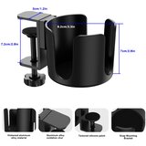 INF Držalo za skodelico z objemko za mizo z držalom za slušalke, vrtljivo za 360°, (5000284138) | Shoptok.si