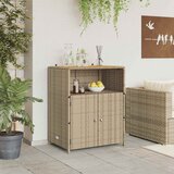  Cabinet s policom Bež 70 x 50 x 87 cm Poliester i Roly Rattan | shoptok.hr