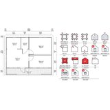 Male kuće Drvena kuća MOTRIL 870 × 595 cm – bez završnog krovnog pokrova | shoptok.hr