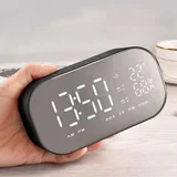 ABTS-S2 Budilica s FM Radio, Bluetooth, HandsFree, USB i microSD – Crna, S Baterijom