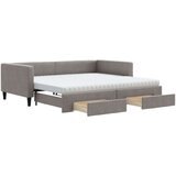  Izvlečna dnevna postelja s predali taupe 100x200 cm blago | Shoptok.si