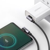 Ugreen USB-C na USB-C kabel US323 kotni 60W 3A 1m črn | Shoptok.si