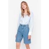 Trendyol Shorts - Blue - High Waist Cijene