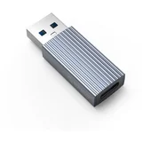 adapter USB-A v USB-C, USB 3.1, 10 Gbps, ALU, AH-AC10