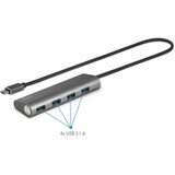 Renkforce 4 ulaza USB 3.1-Hub S aluminijskim kućištem Srebrna | Eponuda.ba