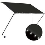 Maison Chic Zložljiva tenda - Senčniki z LED lučmi 150x150 cm antracitna, (22038226) Cene