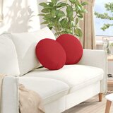  Jastučići za sjedenje 2 pcs Crvena Ø40 x 13 cm tkanina | shoptok.hr