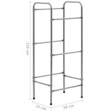 Police za pohranu za 3 sanduka srebrne 50 x 33 x 116 cm čelične | shoptok.hr