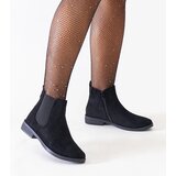 Gemre Black classic ankle boots with elastic insert eco-suede Maiza Cijene
