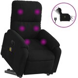 Maison Chic Električni masažni naslanjač - Relax naslanjač črna mikrovlakna, (22042581) Cene