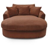 Bobochic Paris Oranžen fotelj iz rebrastega žameta Belem – | Shoptok.si