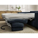 Bobochic Paris Temno modra sedežna garnitura za spanje/raztegljiva iz šenilje 240 cm Hugo – | Shoptok.si