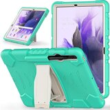 NIKCORP Ovitek za Galaxy Tab S7, oklepen ovitek s stojalom in mestom za pisalo, robustna tridelna zaščita, silikon, mentol barva, (5000139032) | Shoptok.si