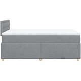  Krevet s oprugama i madrac svjetlosivi 120 x 200cm od tkanine | shoptok.hr
