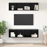  Set TV komoda Zidne 4 pcs Crni hrast 37 x 37 x 72 cm | Eponuda.com
