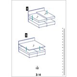 Bessagi Home Postelja Boxspring Melia, Siva, 180x200 | Shoptok.si