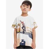Desigual White boys' T-shirt with print Aqua - Boys | shoptok.hr