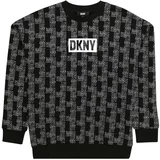 Dkny Sweater majica siva / crna / bijela