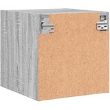  Noćni ormarić sa staklenim vratima boja hrasta 35 x 37 x 35 cm Siva | Shoptok.si