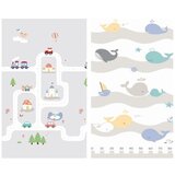 Playtime sklopiva dvostrana podloga Grad + Kitovi 120x180x1 cm | ePonuda.com