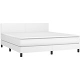 Krevet box spring s madracem LED bijeli 180x200 cm umjetna koža | Eponuda.ba
