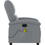  Masažni fotelj svetlo sivo blago | Shoptok.si