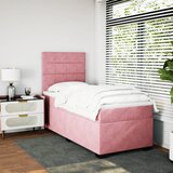 Box spring krevet s madracem ružičasti 100x200 cm baršunasti | shoptok.hr