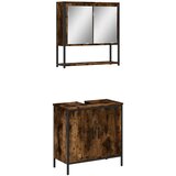  Set namještaja za kupaonicu 2 kom. Smeđa 60 x 30 x 60 cm | shoptok.hr