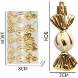 INF Božični okraski v obliki bonbonov - Mini okrogli bonboni (6 kosov) Gold, (5000078489) | Shoptok.si