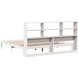vidaXL Knjižna postelja brez vzmetnice bela 180x200 cm trdna borovina | Shoptok.si