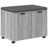  Haldna klop z blazino z vrati Siva Sonoma 60 x 38 x 46 cm, (5000155719) | Shoptok.si