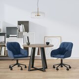Maison Chic Vrtljiv Jedilni stoli - Vzorci stoli 2 kosa moder žamet A1629, (22031127) | Shoptok.si