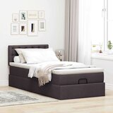 vidaXL otomanski okvir kreveta s madraca tamnosmeđi 80x200cm tkanine | shoptok.hr