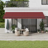 vidaXL Avtomatsko zložljiva tenda bordo 600x350 cm, (21300089) | Shoptok.si