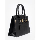 Shelvt Black handbag with a decorative buckle in gold | ePonuda.com