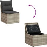 vidaXL 6-dijelni set vrtnih sofa od poliratana s jastucima svjetlosivi | shoptok.hr