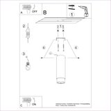  Sollux SL.1409 - Spot svetiljka NERO 1xGU10/10W/230V 22,5 cm crna/sjajni hrom | Eponuda.com