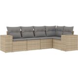 vidaXL 5-dijelni vrtni set sofa s jastucima bež od poliratana | shoptok.hr