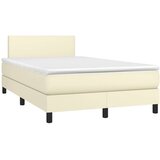  Boxspring - Krevet s oprugama i madracem krem 120x200 cm od umjetne kože - Krema 120 x 200 cm Gladak dizajn | shoptok.hr