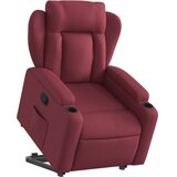  Naslonjač na podizanje od tkanine crvena boja vina | shoptok.hr