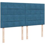 vidaXL Otomanski okvir kreveta s madracima plavi 200x200cm baršunasti | shoptok.hr